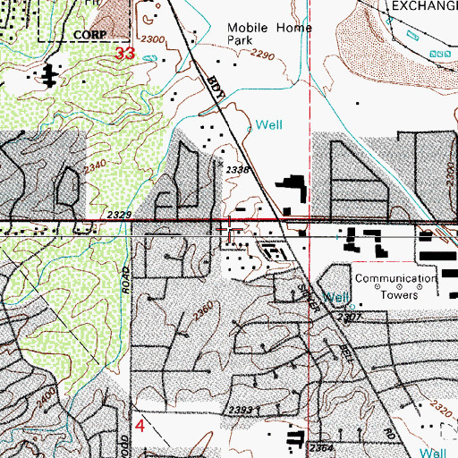 Topographic Map of Ironwood Hills Christian School, AZ