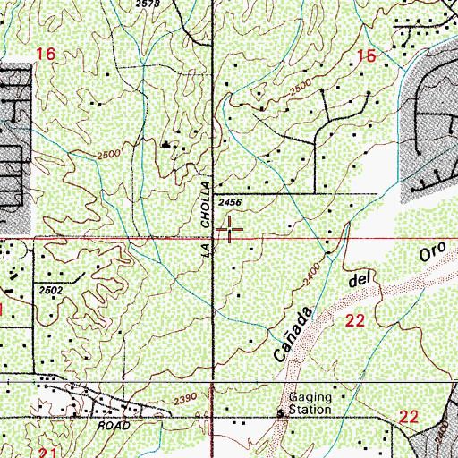 Topographic Map of Sage Valley School, AZ