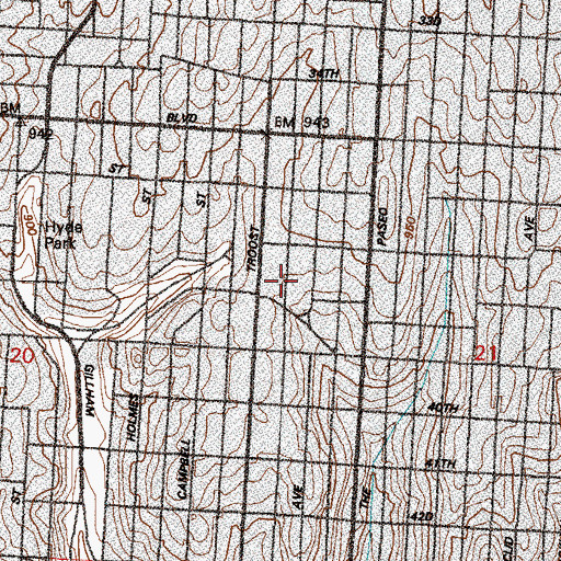 Topographic Map of DeLaSalle Education Center, MO