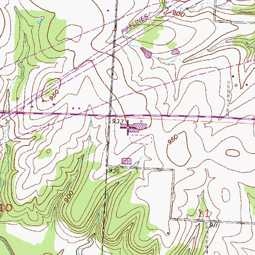 Topographic Map of Midway Elementary School, MO