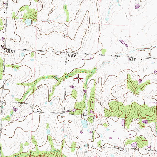 Topographic Map of Stony Point Elementary School, MO