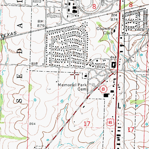 Topographic Map of Skyline Elementary School, MO