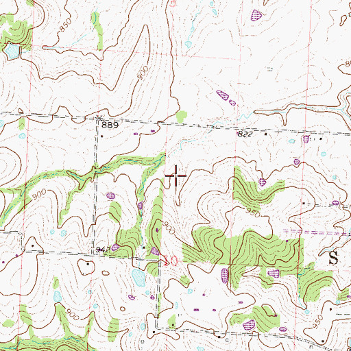 Topographic Map of Grain Valley Middle School, MO