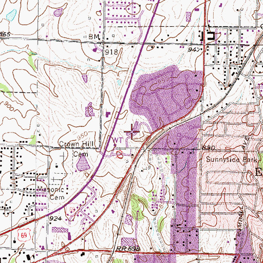 Topographic Map of Westview Elementary School, MO