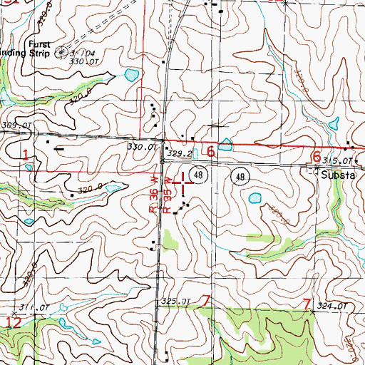 Topographic Map of North Andrew Middle School, MO