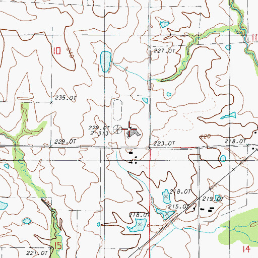 Topographic Map of Southwest High School, MO