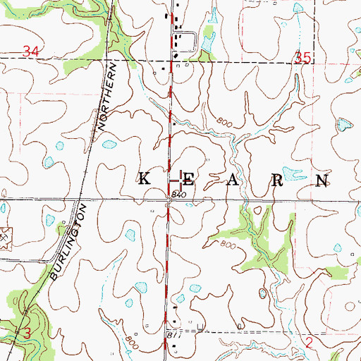 Topographic Map of Kearney Intermediate School, MO