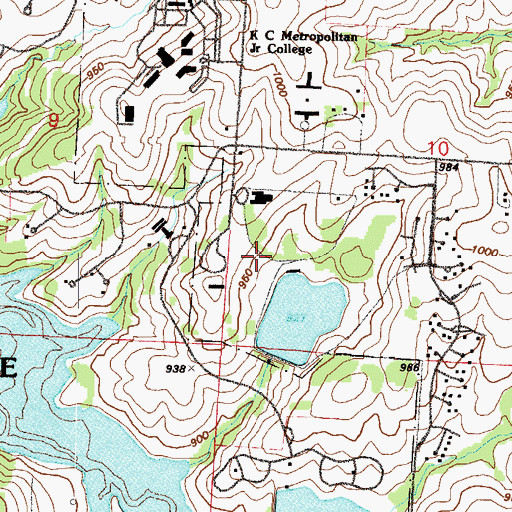Topographic Map of Longview Farm Elementary School, MO