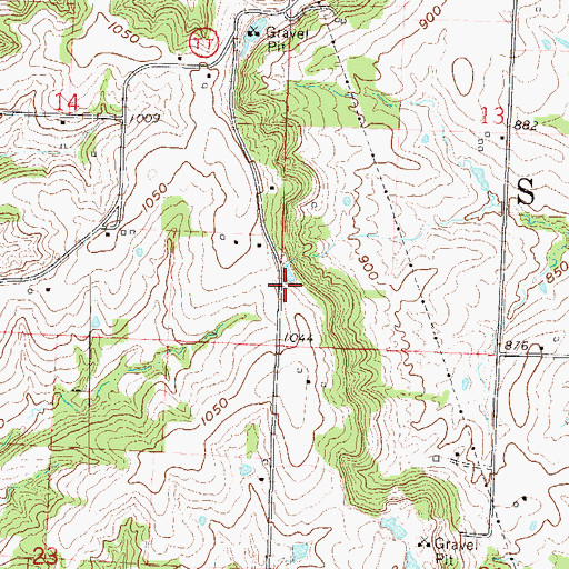 Topographic Map of Sionita School, MO