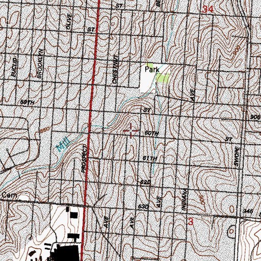 Topographic Map of Glad Tidings Christian Assembly of God Academy, MO