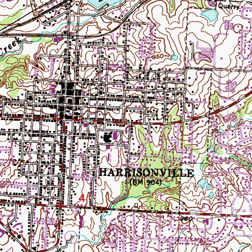 Topographic Map of Cass County Alternative School, MO