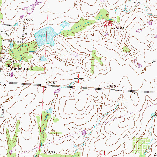 Topographic Map of Bridle Ridge Intermediate School, MO