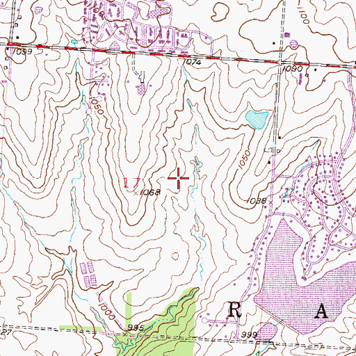 Topographic Map of Eagle Glen Intermediate School, MO