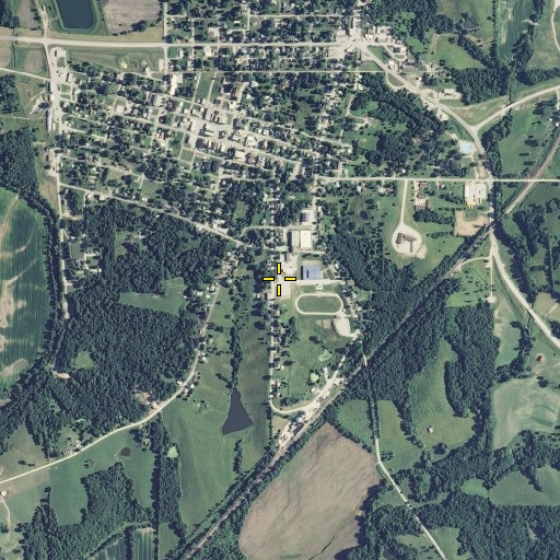 Aerial/Satellite Image of Princeton Junior Senior High School, MO