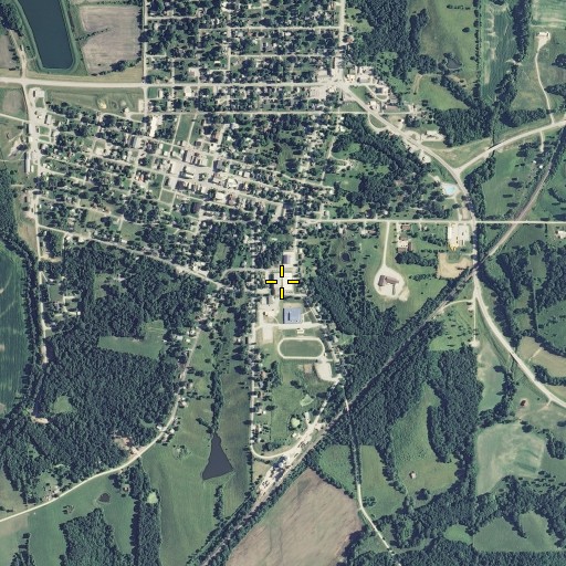 Aerial/Satellite Image of Princeton Elementary School, MO