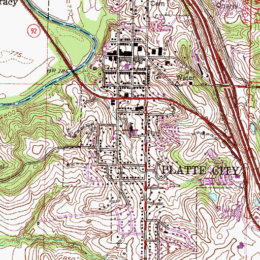 Topographic Map of Rising Star Elementary School, MO