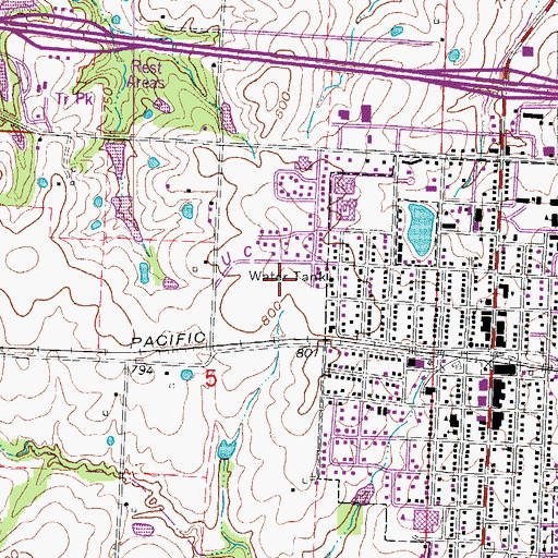 Topographic Map of Concordia Elementary School, MO
