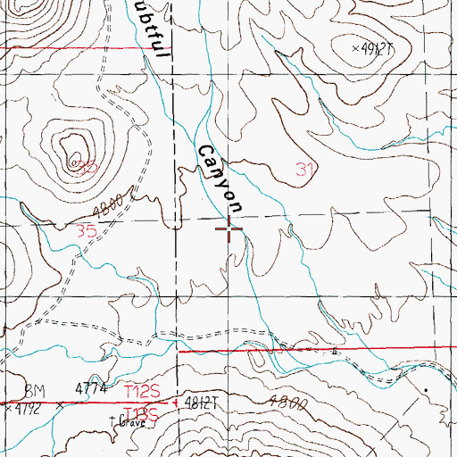 Topographic Map of Little Doubtful Canyon, NM