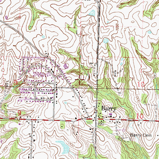 Topographic Map of Pathfinder Elementary School, MO