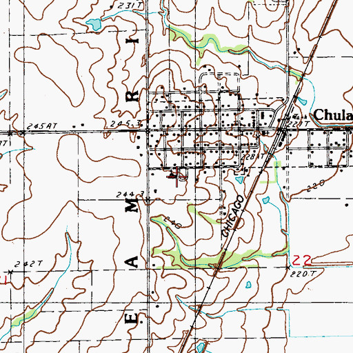 Topographic Map of Livingston County Elementary School, MO