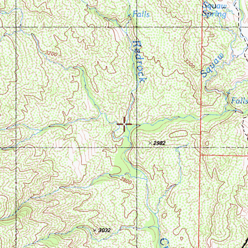 Topographic Map of Squaw Creek, CA