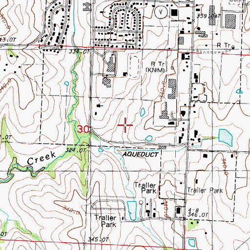 Topographic Map of Maryville Middle School, MO