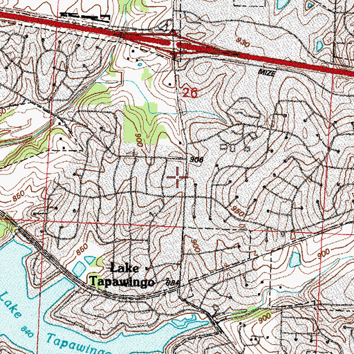 Topographic Map of Rainbow Center for Communication, MO