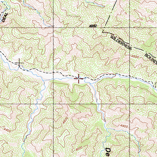 Topographic Map of Deal Trail, CA