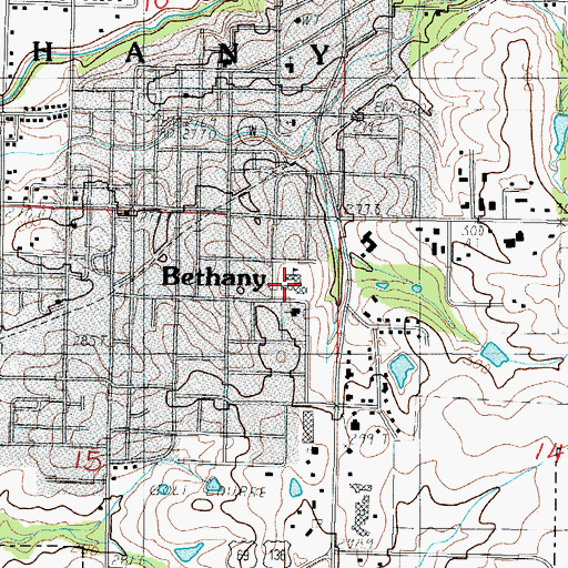 Topographic Map of South Harrison Elementary School, MO