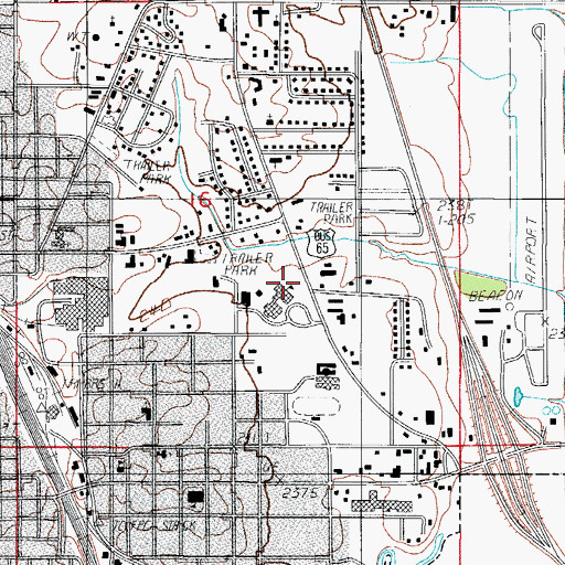 Topographic Map of Trenton Middle School, MO