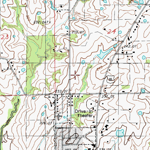 Topographic Map of Chillicothe High School, MO