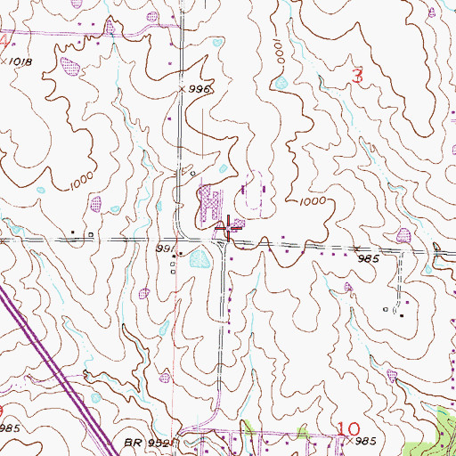 Topographic Map of Shull Elementary School, MO