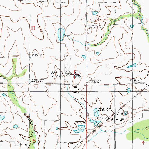 Topographic Map of Southwest Elementary School, MO