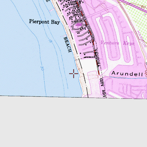 Topographic Map of Arundell Barranca, CA