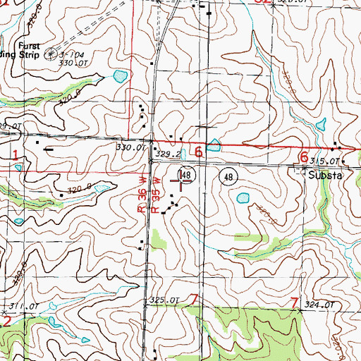 Topographic Map of North Andrew Elementary School, MO