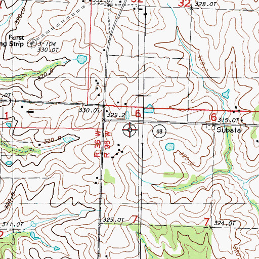 Topographic Map of North Andrew High School, MO