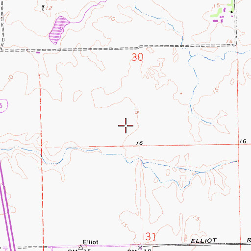 Topographic Map of Laguna West, CA