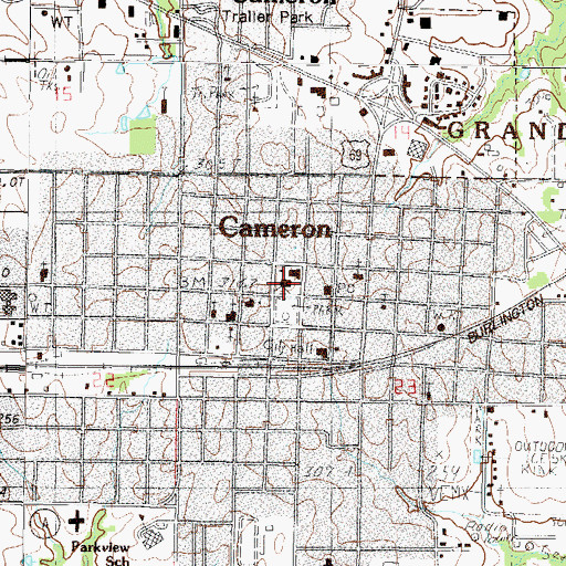 Topographic Map of Turning Point School, MO