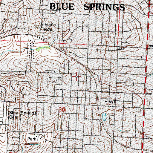 Topographic Map of Hansel Lowe School, MO