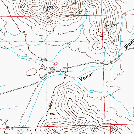 Topographic Map of Powers Canyon, AZ