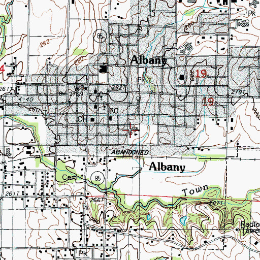 Topographic Map of Virginia E George Elementary School, MO