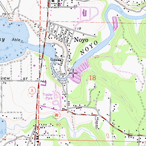 Topographic Map of Noyo Basin, CA