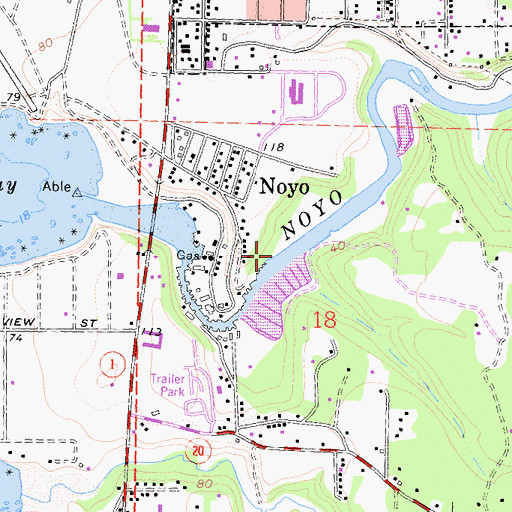 Topographic Map of Noyo Anchorage, CA