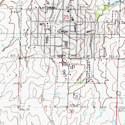Topographic Map of Lathrop Elementary School, MO