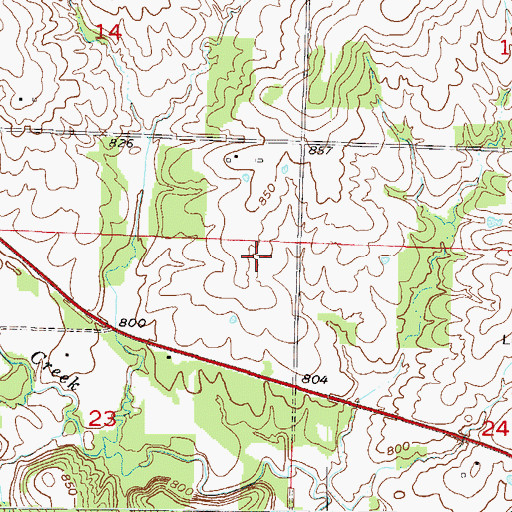 Topographic Map of Sherwood Elementary School, MO