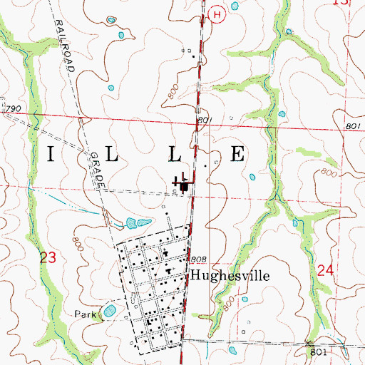 Topographic Map of Northwest High School, MO