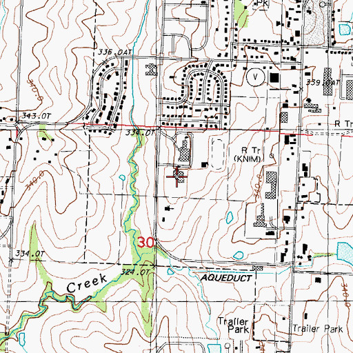 Topographic Map of Northwest Technical School, MO
