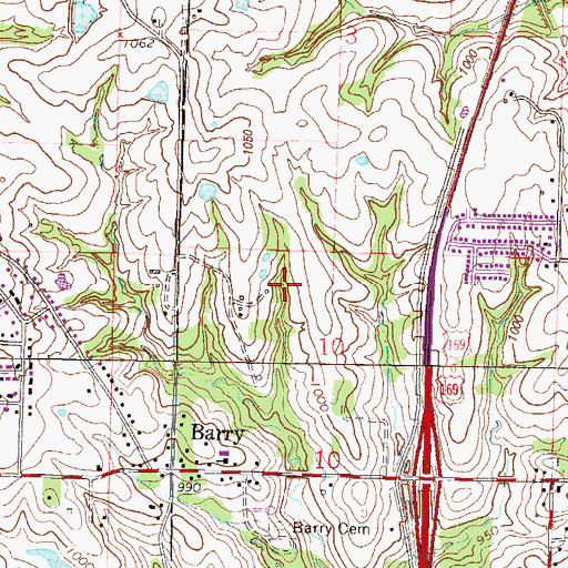 Topographic Map of National American University Zona Rosa Campus, MO