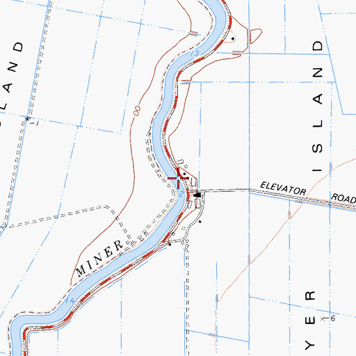 Topographic Map of Chicory Wharf, CA