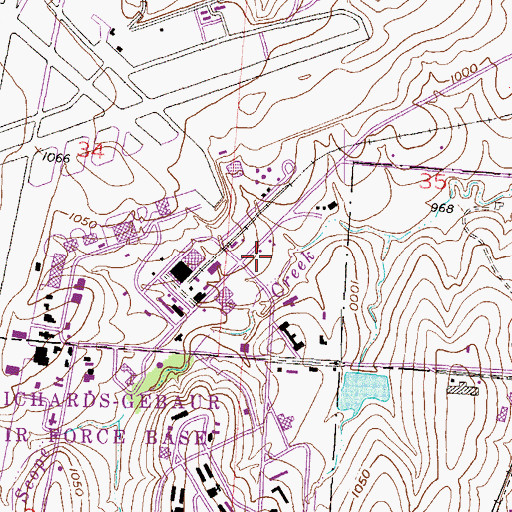 Topographic Map of Pinnacle Career Institute, MO